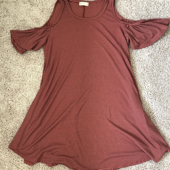 Altar’d State Red/Orange Striped Summer Dress - Picture 2 of 2